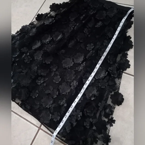 Anthropologie Black Floral Skirt - Picture 13 of 15